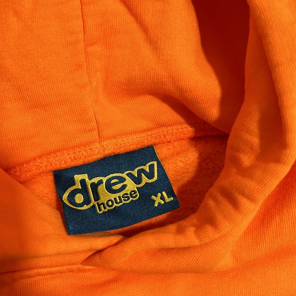 DREW HOUSE MASCOT HODDIE UNISEX SIZE XL ORANGE OVERSIZED PULLOVER NEW - Picture 8 of 10